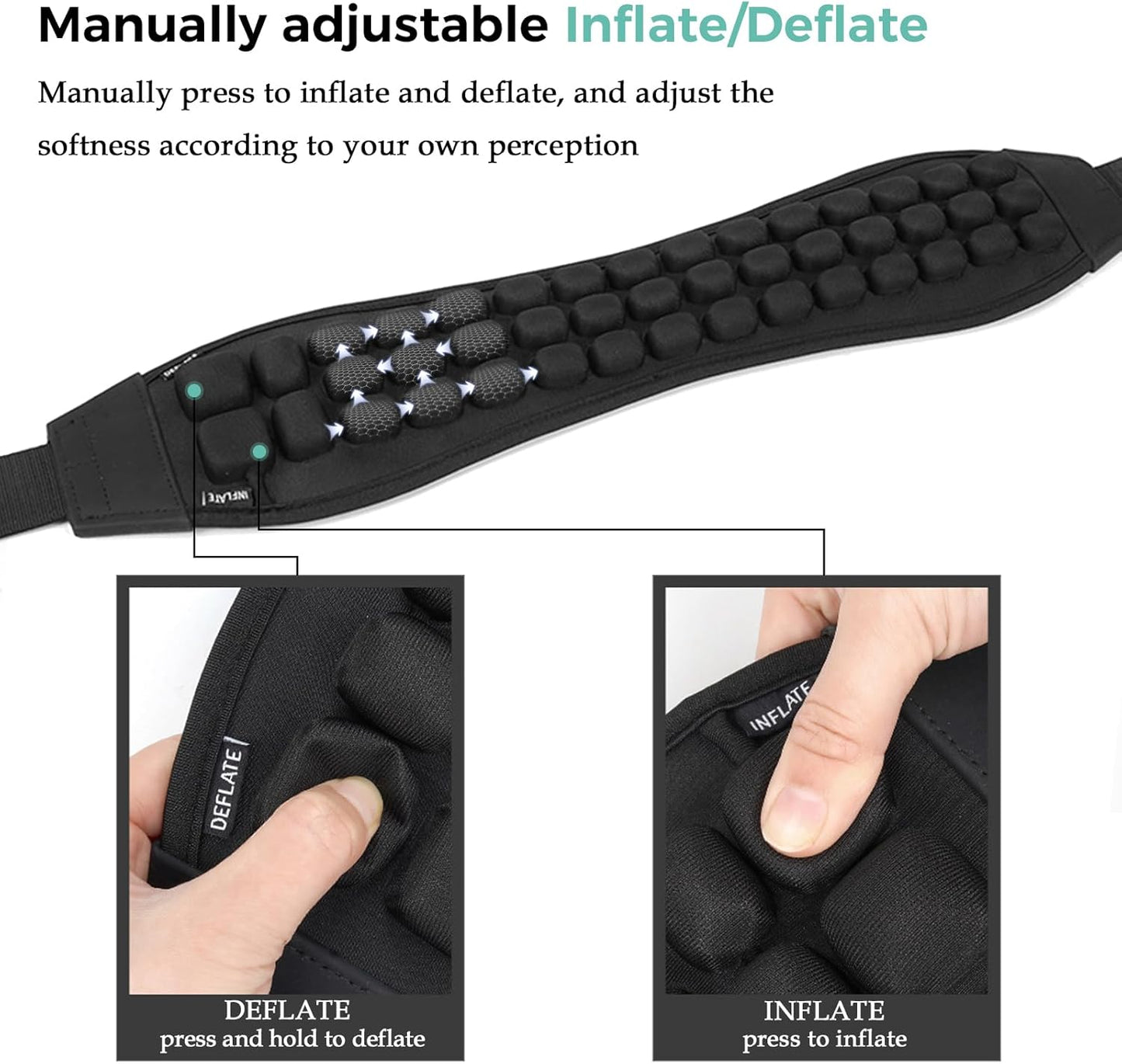 Golf Bag Straps, 3D Air Cushion Anti-Gravity Relieve Stress Universal Adjustable Replacement Strap for Guitar Bag/Fishing Bag/Travel Bag/Medium and Large Backpack