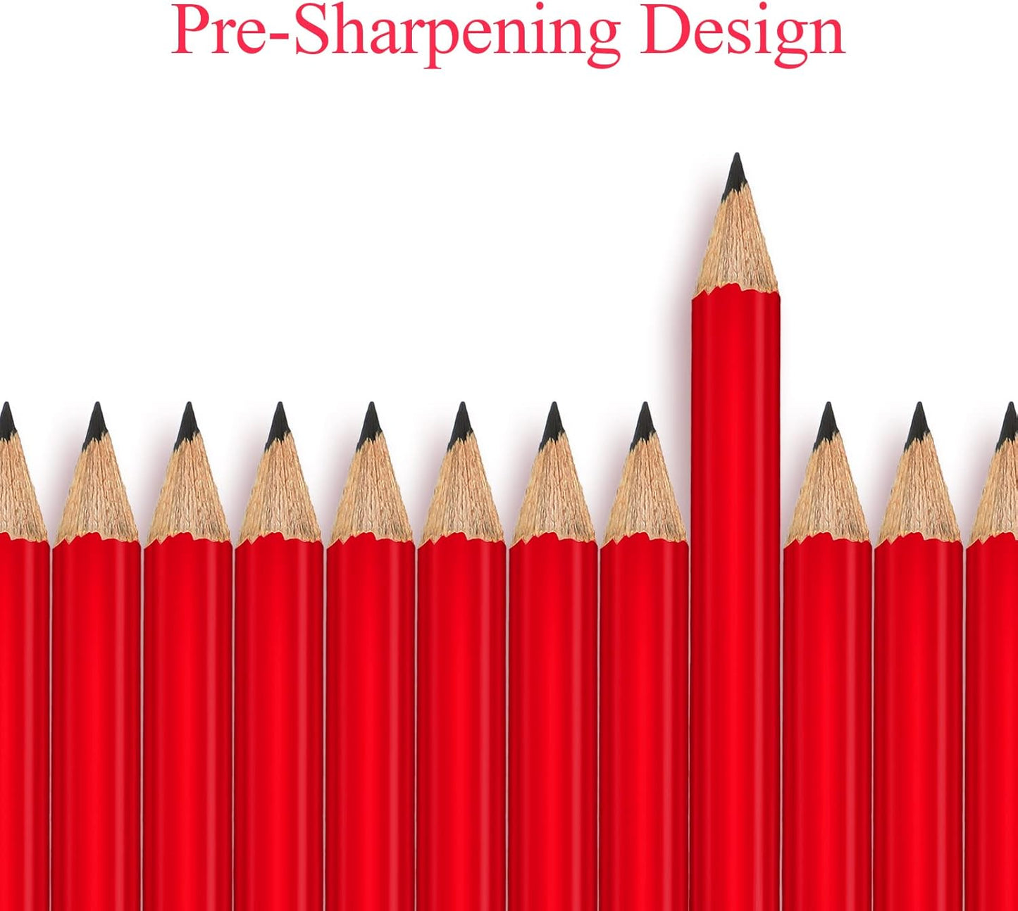 Outus 72 Pieces Golf Pencils Half Pencils with Eraser Mini Bulk Short #2 HB Pre Sharpened for Bridal Shower Wedding Office(Red)