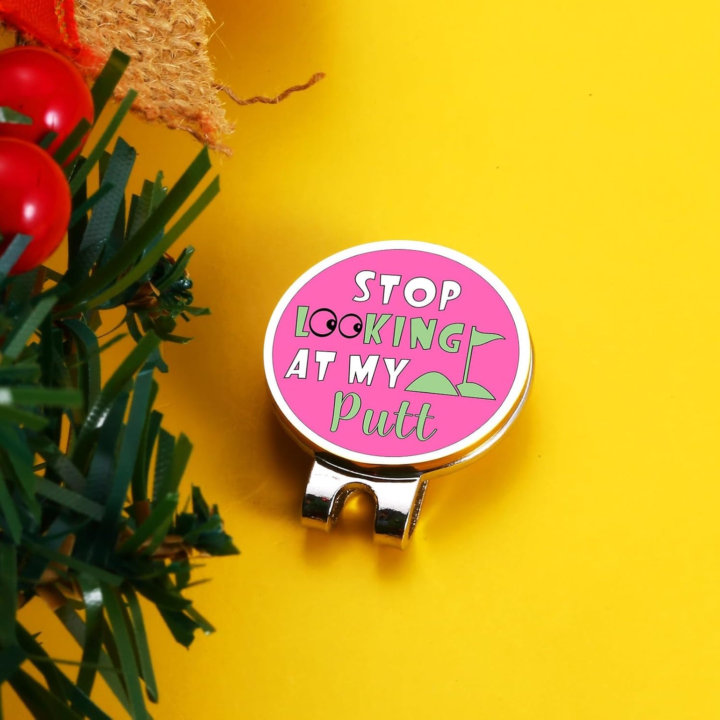 TI-EDC Funny Golf Women's Ball Marker Hat Clip, Golf Stocking Stuffer for Women, Womens Funny Golf Accessories, Funny Golf Ball Marker Accessories, Valentines Day Gifts for Girlfriend