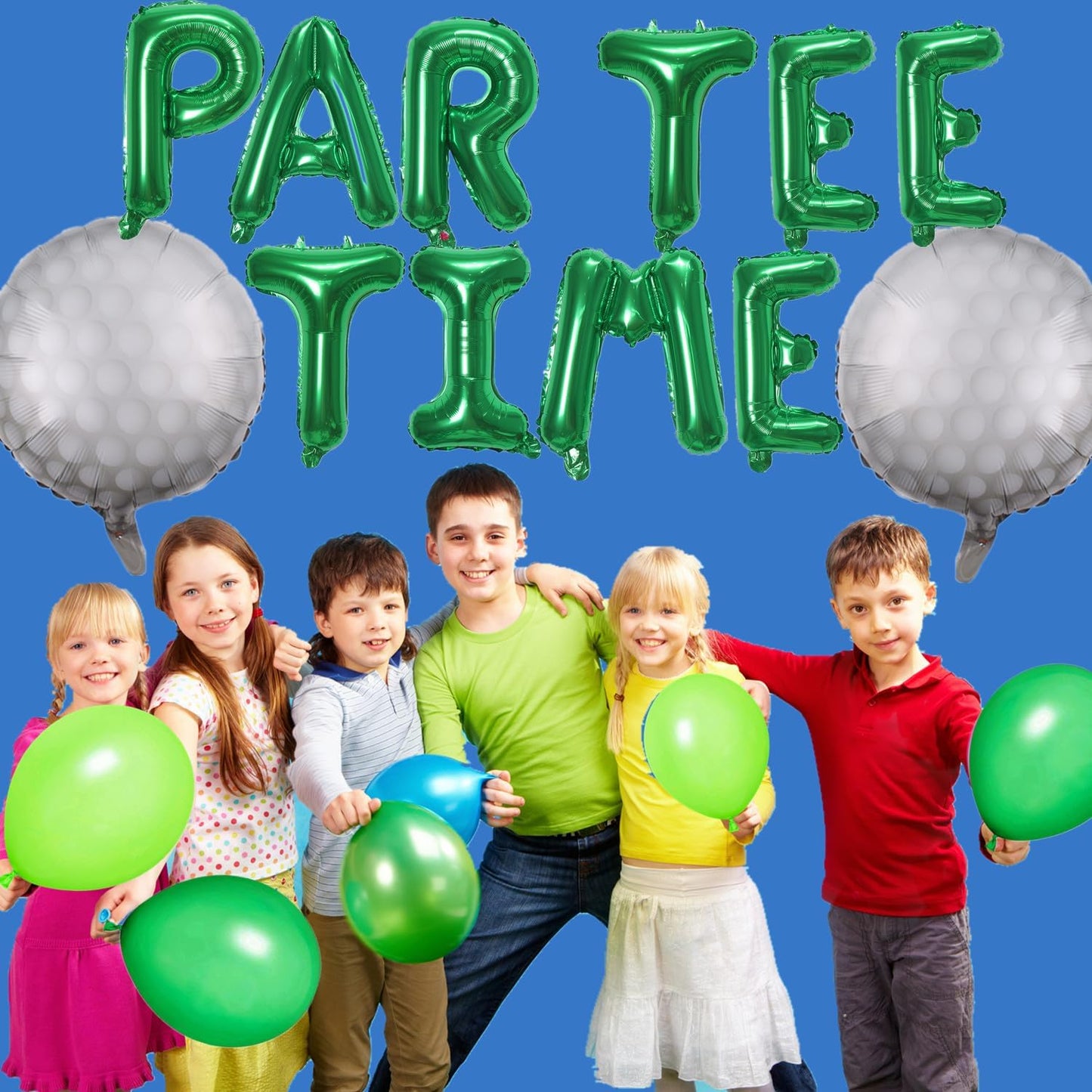 Let's Partee Time Golf Party Decorations Golf Balloons Banner Men Boys Party Balloons Decoration Sport Themed Party Supplies Green Balloons for Birthday Baby Shower Retirement Party