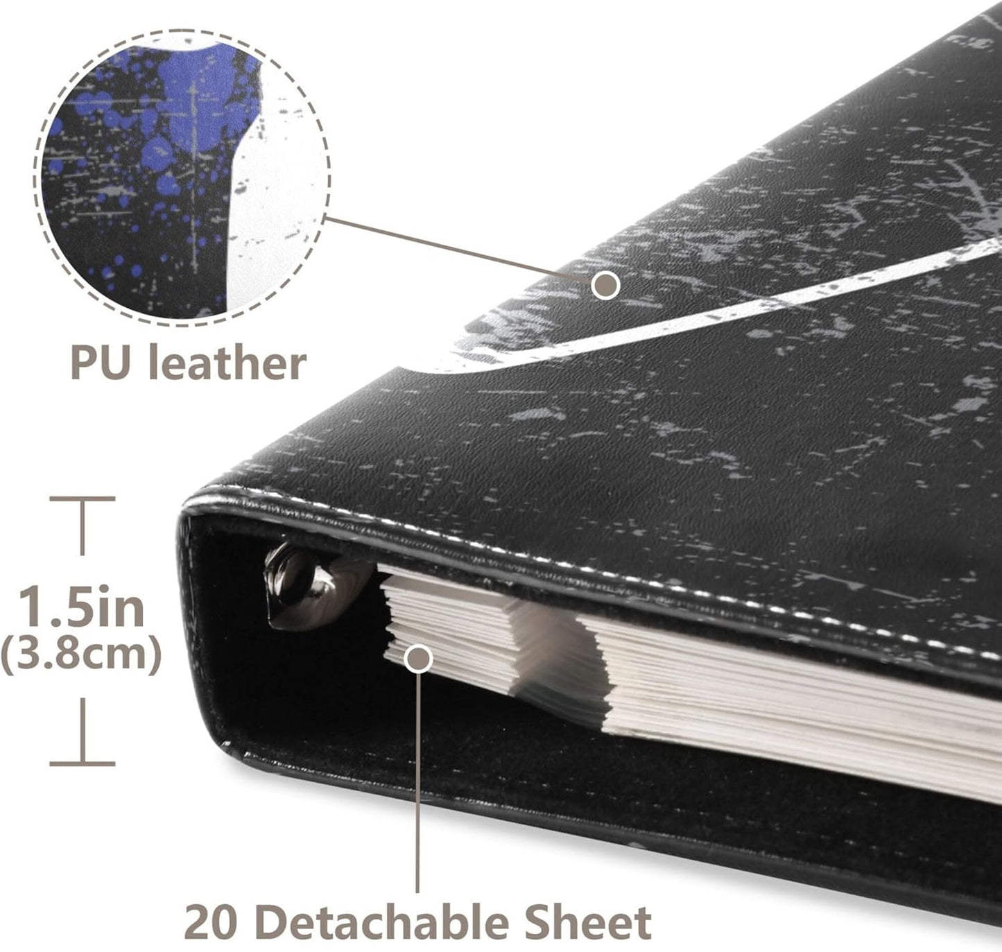 Fisyme Hockey Sport Photo Album Self Adhesive DIY Scrapbook Album for 2x3 4x6 5x7 6x8 Pictures 20 Pages Memory Book for Family Wedding