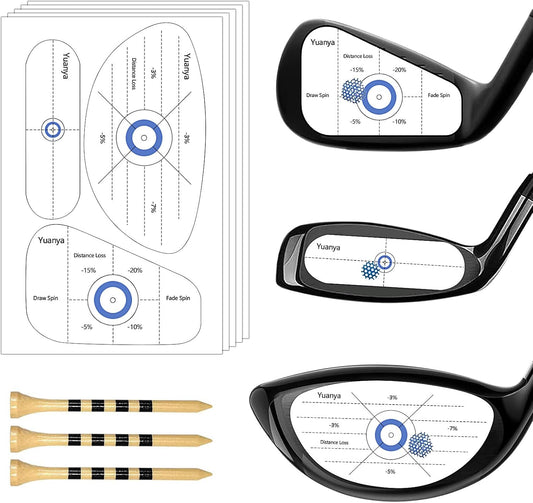 Yuanya Golf Impact Tape - 150 PCS High-Resolution Golf Stickers for Irons, Driver & Fairway Woods, Impact Stickers for Golf Clubs, Non-Residue, Swing Training Aid Impact Labels