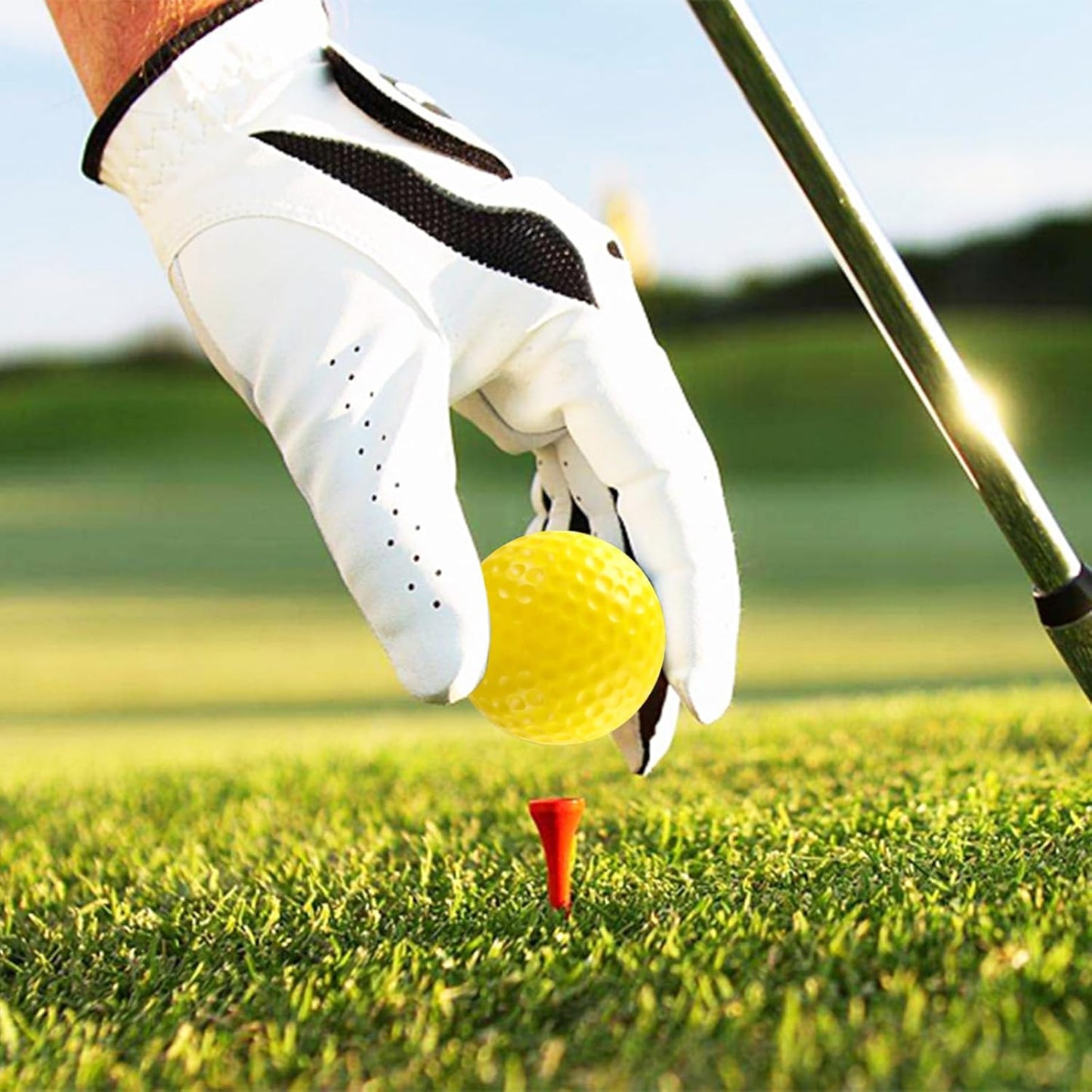 Guirnd 20 Pack Practice Golf Balls, 41mm Foam Golf Balls, Realistic Feel and Long Lasting Limited Fligh Practice Golf Balls for Backyard, Foam Golf Practice Balls for Indoors or Outdoors