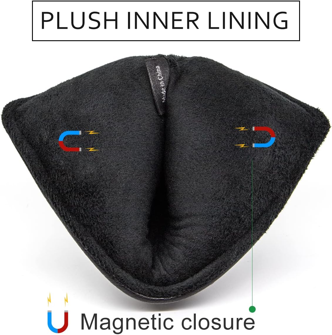 Black Golf Ace of Spade Golf Club Cover for Golf Clubs - Hybrid Headcover Golf Driver Headcover 3 Wood Head Cover (Rotatable 2 3 4 5 6 Ut Head Cover) Putter Headcover