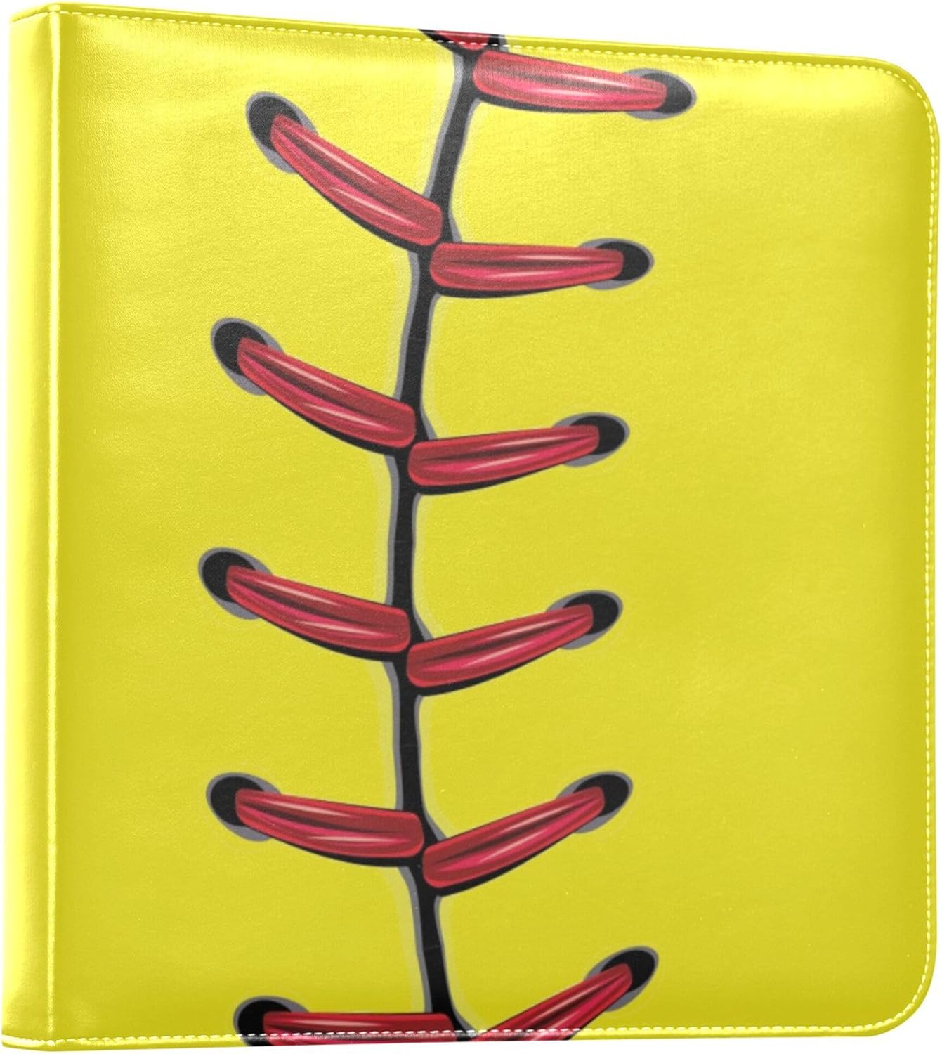 Fisyme Softball Baseball Yellow Photo Album Self Adhesive DIY Scrapbook Album for 2x3 4x6 5x7 6x8 Pictures 20 Pages Memory Book for Family Wedding