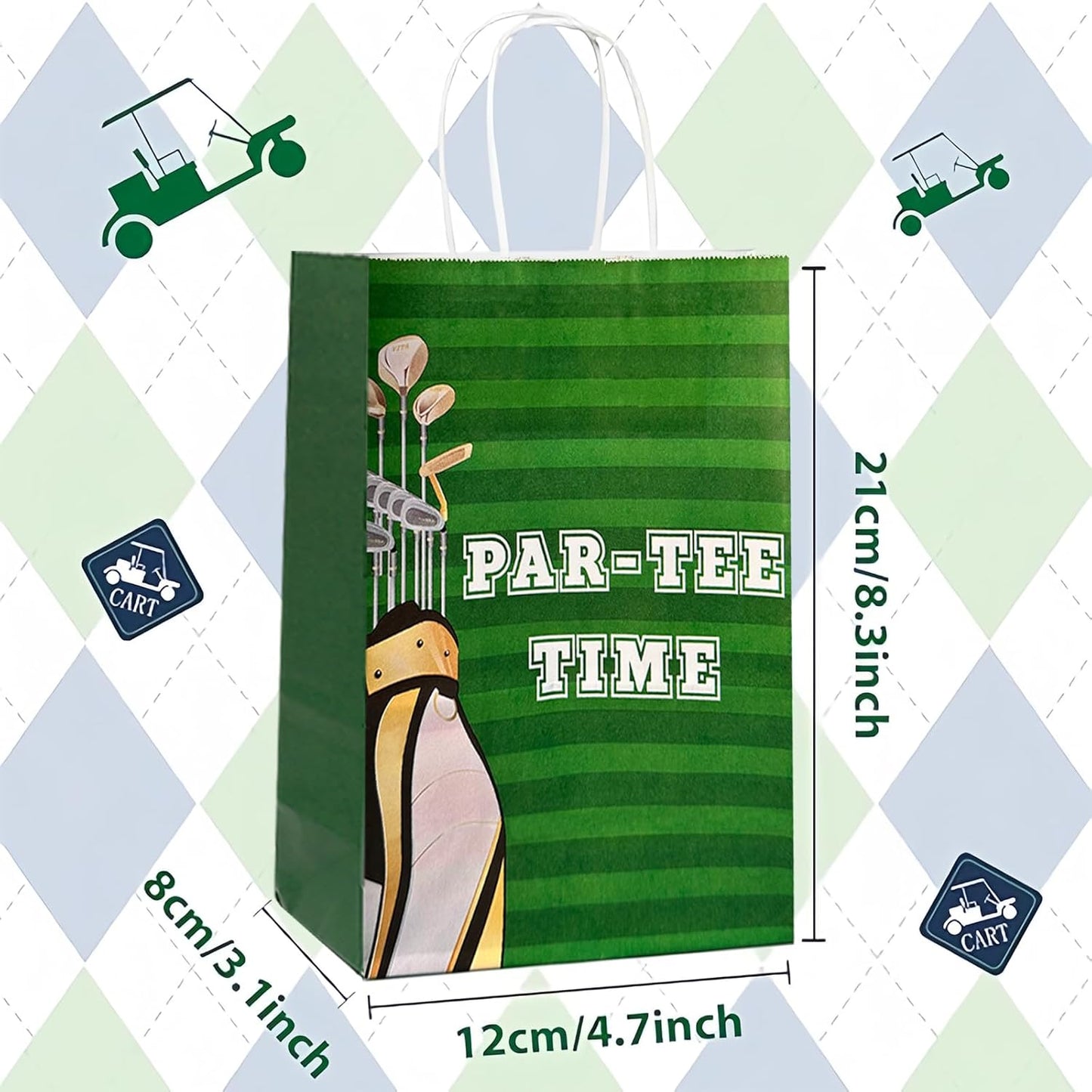 CZWXOXO 24pcs Golf Themed Party Decorations - Golf Gift Bags & Goodie Bags for Kids' Birthday Parties