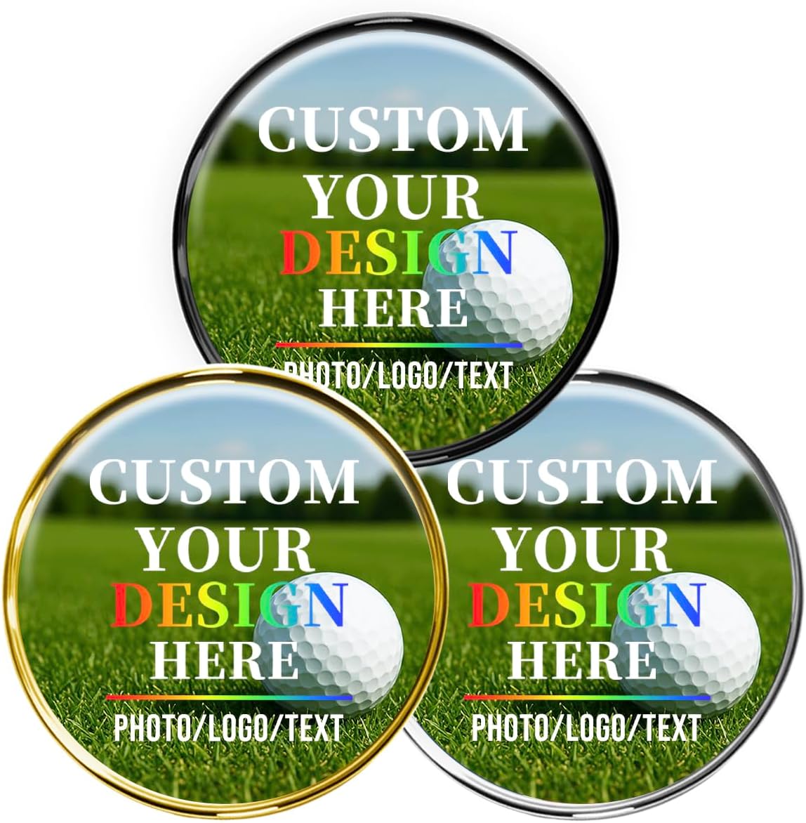 Custom Golf Ball Markers & Golf Divot Tool Gift Set, Personalized Magnetic Ball Marker Hat Clips, Golf Divot Repair Tool, Premium Golf Gifts for Golfers