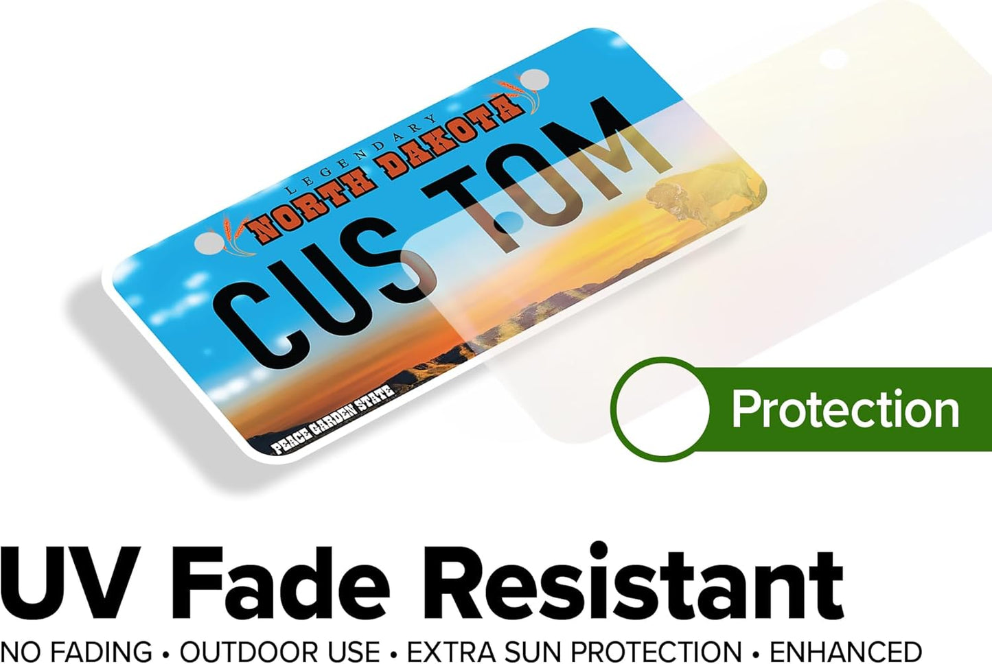 Mini License Plates, Personalized License Plates, Custom for Car, Bikes, ATV, Kids Car, Golf Cart, Jeep, 2x4 Inch, Rust-Free Fade Resistant Aluminum, USA Made by My Sign Center (North Dakota)