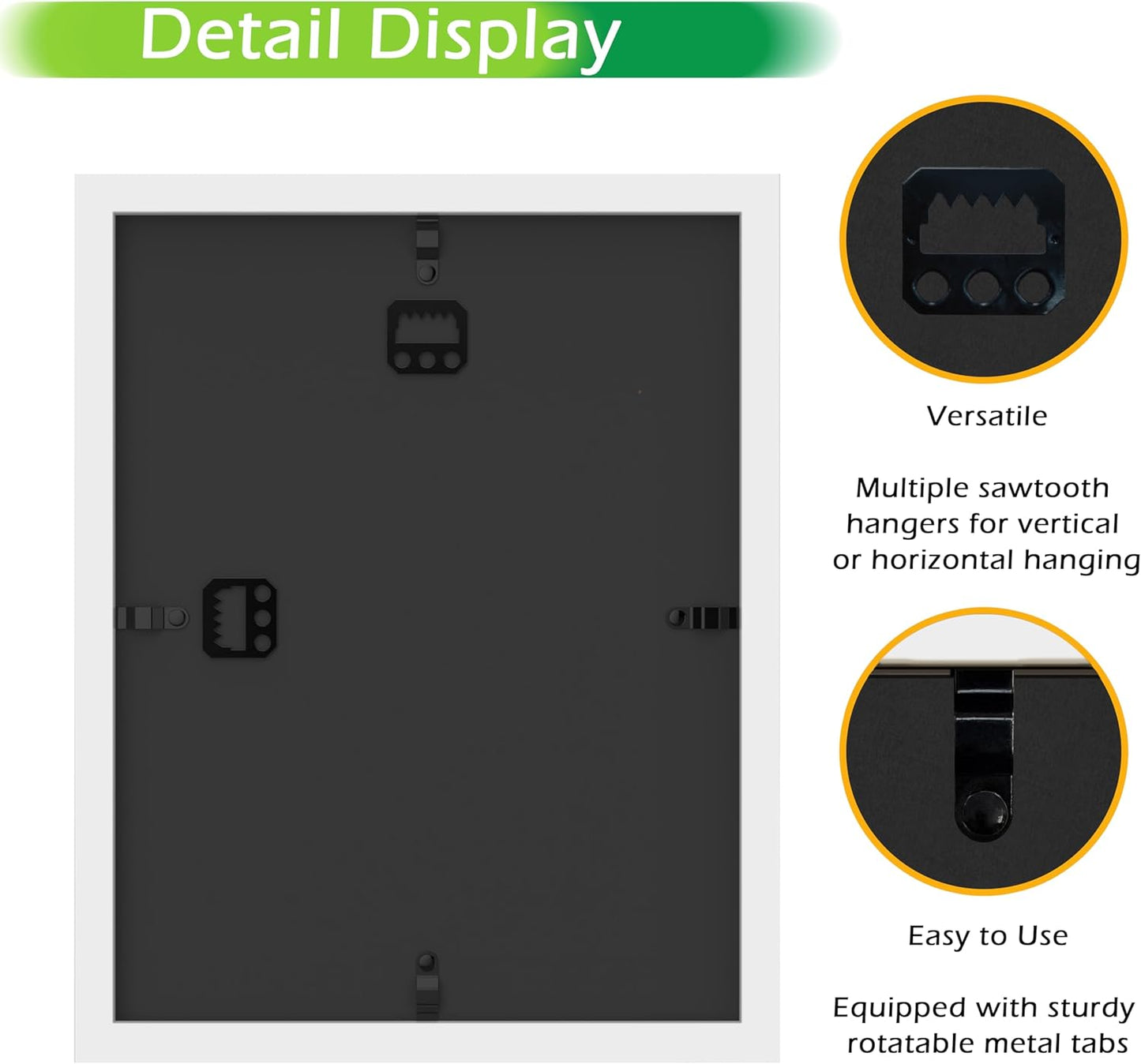 FrameWorks 8.5” x 11” White Wooden Shadow Box Frame – Display Case with Soft Felt Back, Memory Box with Tempered Glass, Display Box with Elegant White Ball Push Pins, Wooden Flower Box