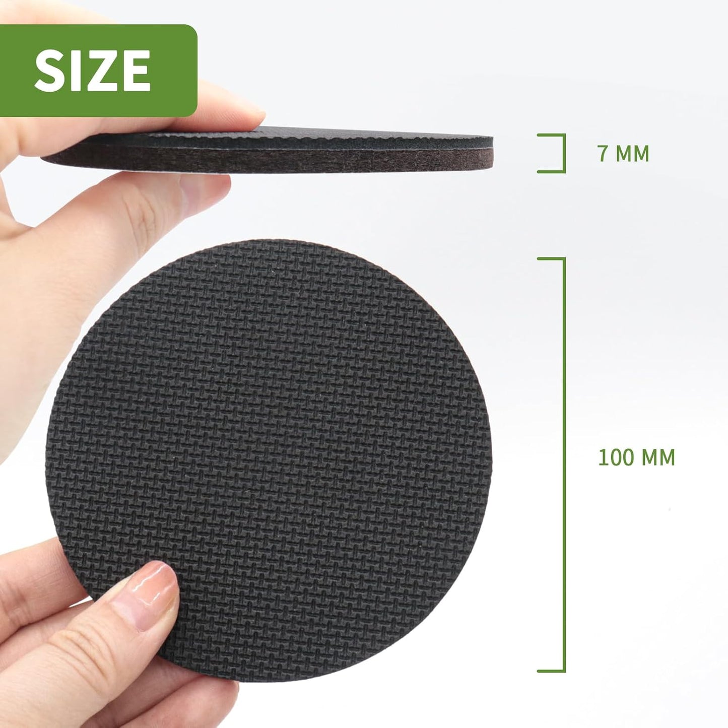 Non Slip Furniture Pads 8 PCS 4'' Round - Anti Slip Furniture Pads - Self Adhesive Rubber Feet Furniture Feet - Chair Leg Floor Protectors - Keep Furniture in Place