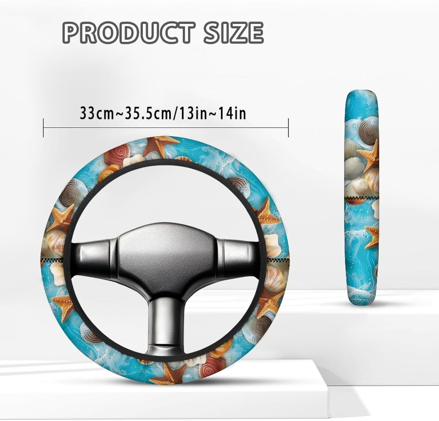 Starfish Golf Cart Steering Wheel Cover for Men Women Shell Club Car Steering Wheel Covers 1 Pcs Golf Cart Accessories