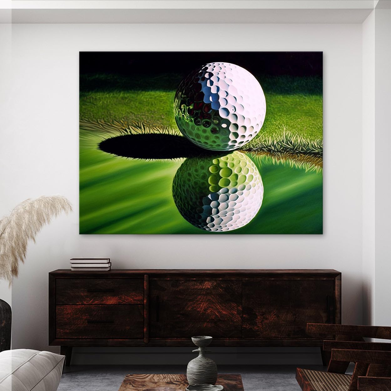 Sense Canvas Golf Ball Green 2 Canvas Art - Home Decor Wall Art Print Poster Painting Small 16x12 / 0.75"