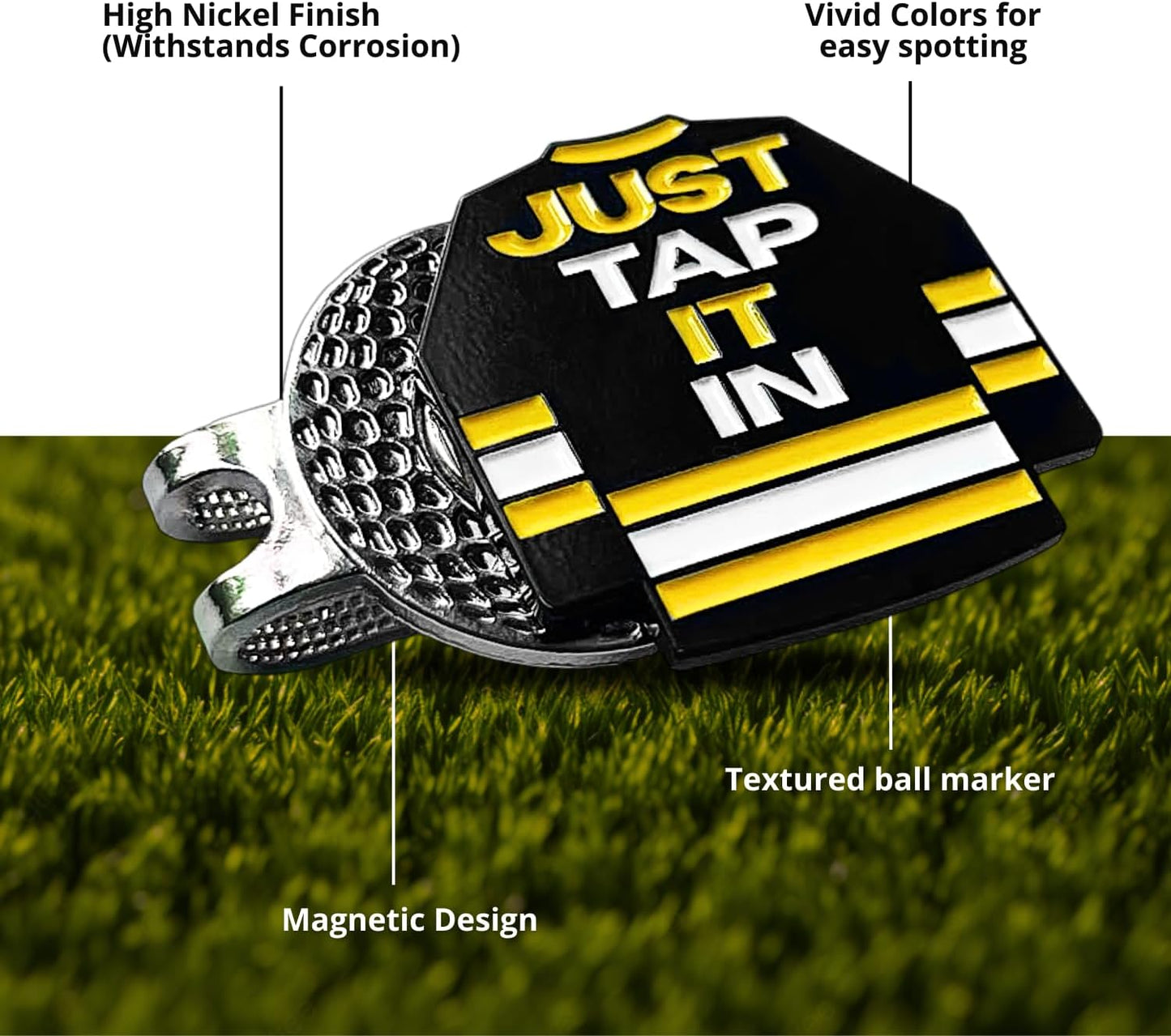 wolph Happy Gilmore Golf Ball Marker – Magnetic Hat Clip, Funny Golf Gifts – Durable Golf Accessories for Men Women to Elevate & Personalize Your Game.