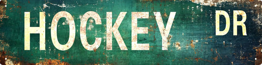 AWISZZZ Vintage Metal Tin Sign Retro Hockey Dr Signs Stylish Wall Art Plaques for Home Decor Bathroom Kitchen House and Gothic Wall Decor or as a Unique Poster 16x4 in