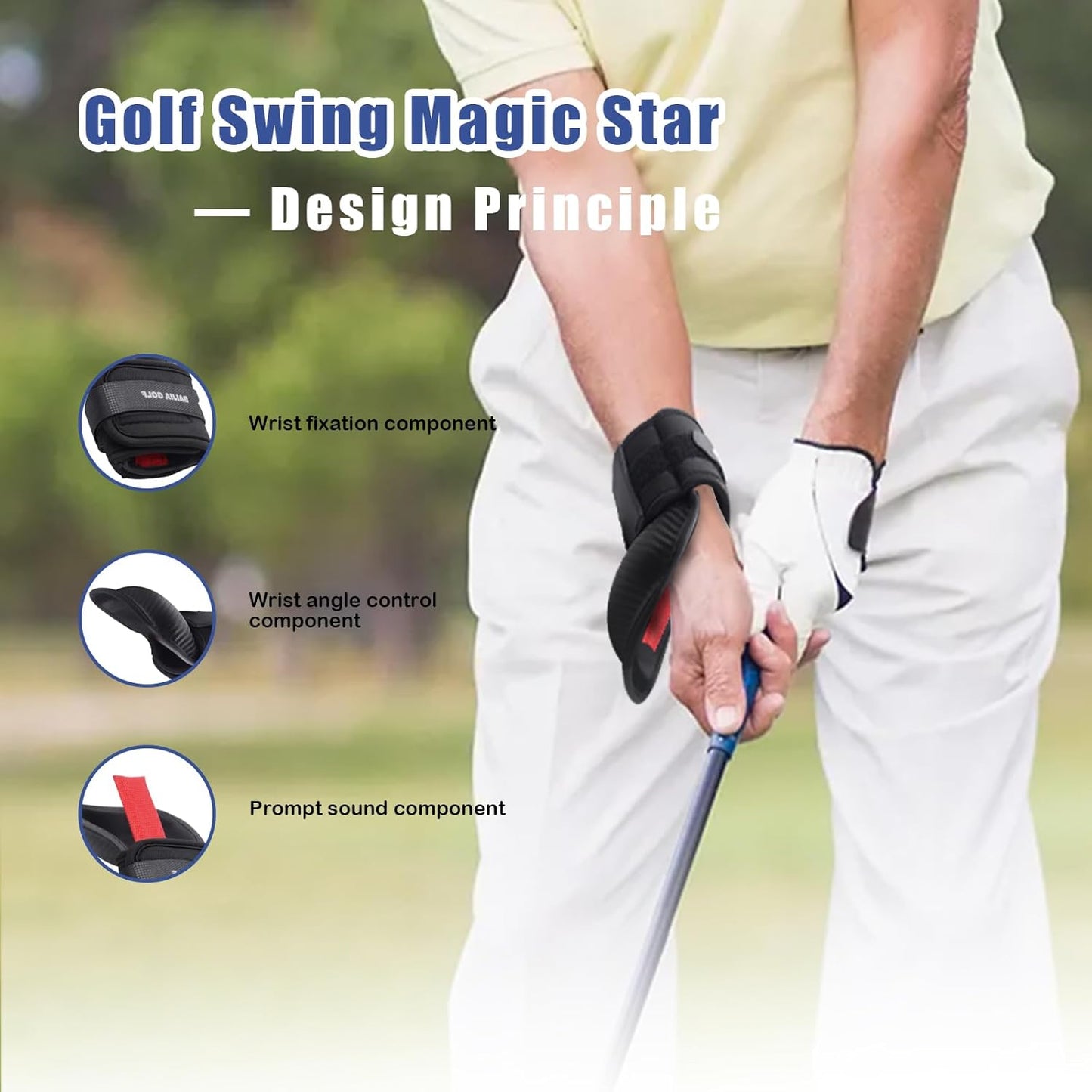 Golf Wrist Training Aid, Golf Wrist Trainer, Swing Training Aid, Wrist Golf Training Equipment, Swing Trainer, Chipping Wristband for Club Golf Beginners Better Impact Position