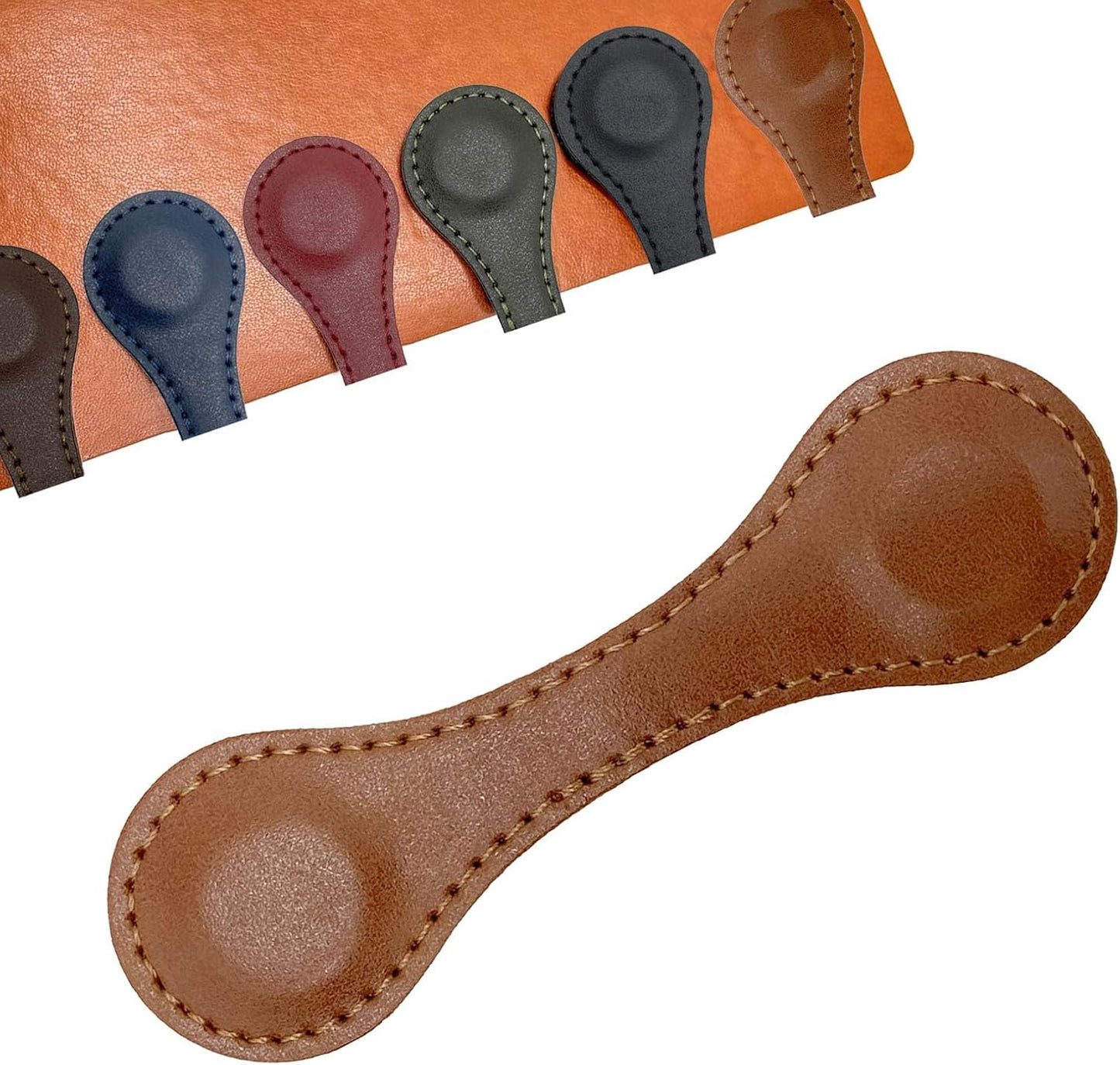 Customized Leather Magnetic Bookmarks for Man Women Personalized Engraved Text Book Marker Clips Gift for Book Lover Kids Readers