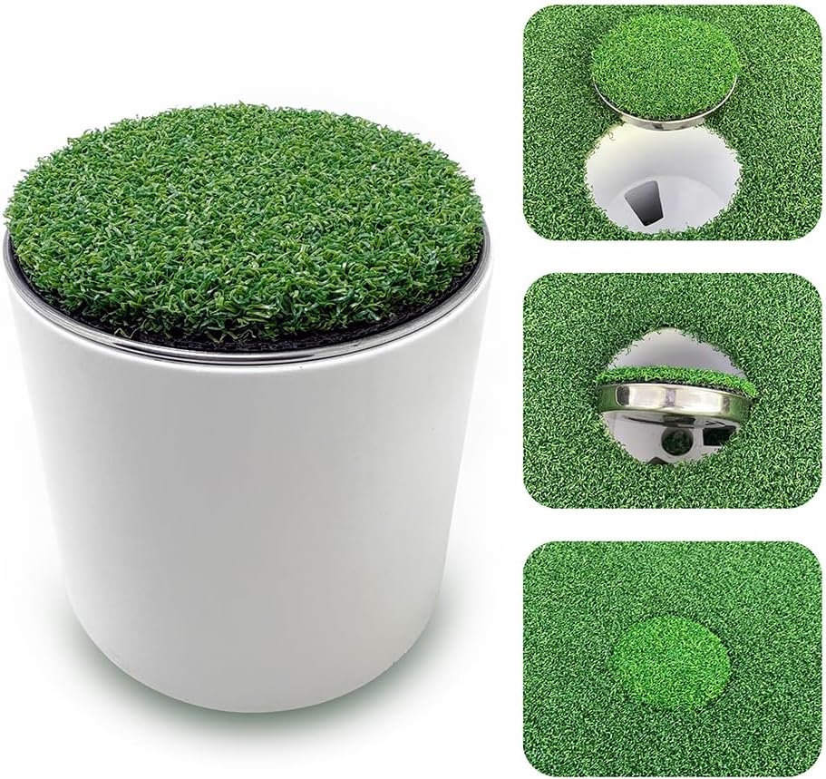 Upgrade Your Home Golf Game: Set of Metal-Base Golf Hole Cups for Ultimate Putting Practice