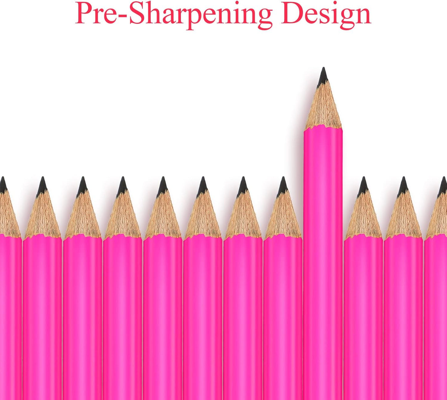 Outus 72 Pieces Golf Pencils Half Pencils with Eraser Mini Bulk Short #2 HB Pre Sharpened for Bridal Shower Wedding Office(Rose Red)