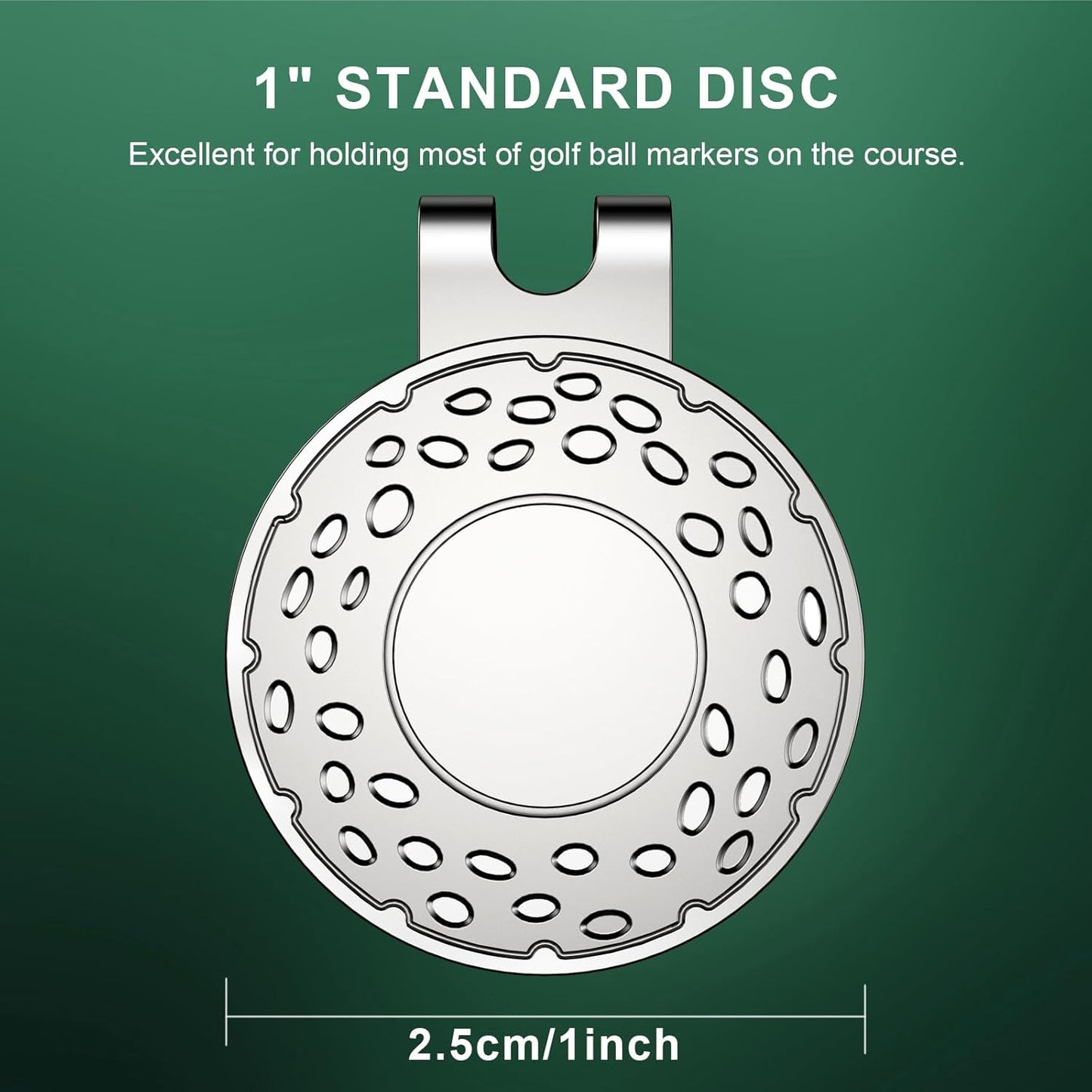 Magnetic Golf Ball Marker Hat Clip Golf Ball Marker Caps Holder Professional Golf Training Aids Accessories,6 Pieces (Golf Ball Marker Not Included)