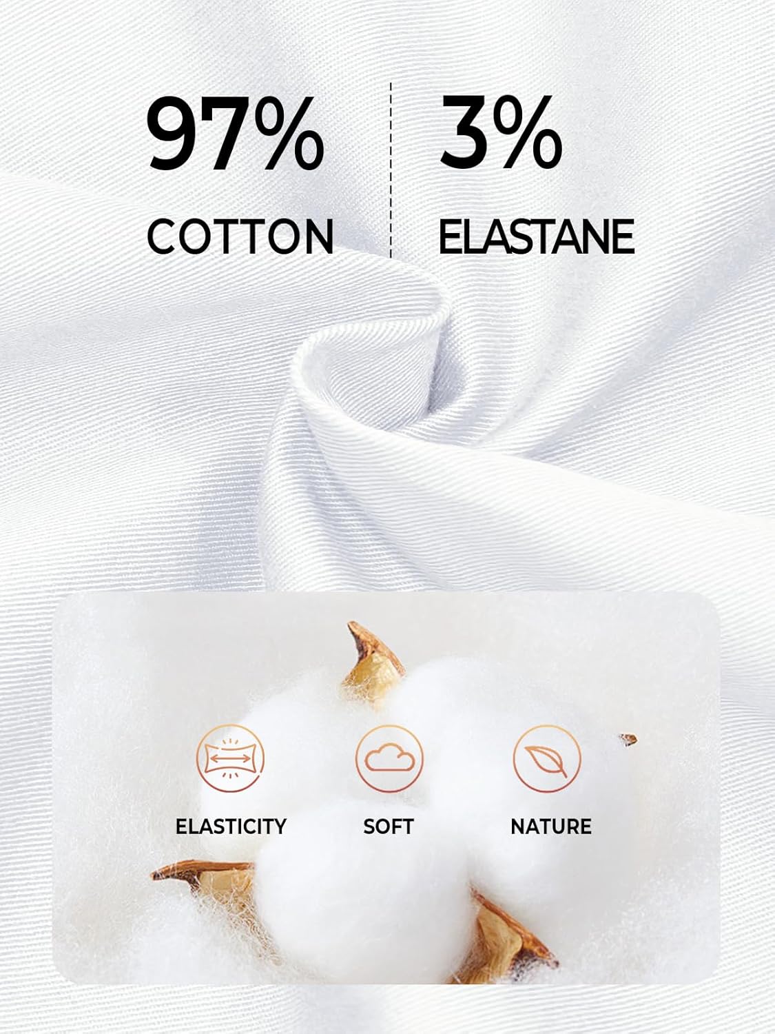 NORTHYARD Mens Casual Shorts-Cotton 9" Golf Hiking Drawstring Elastic Waist Work Shorts with Zipper Pockets