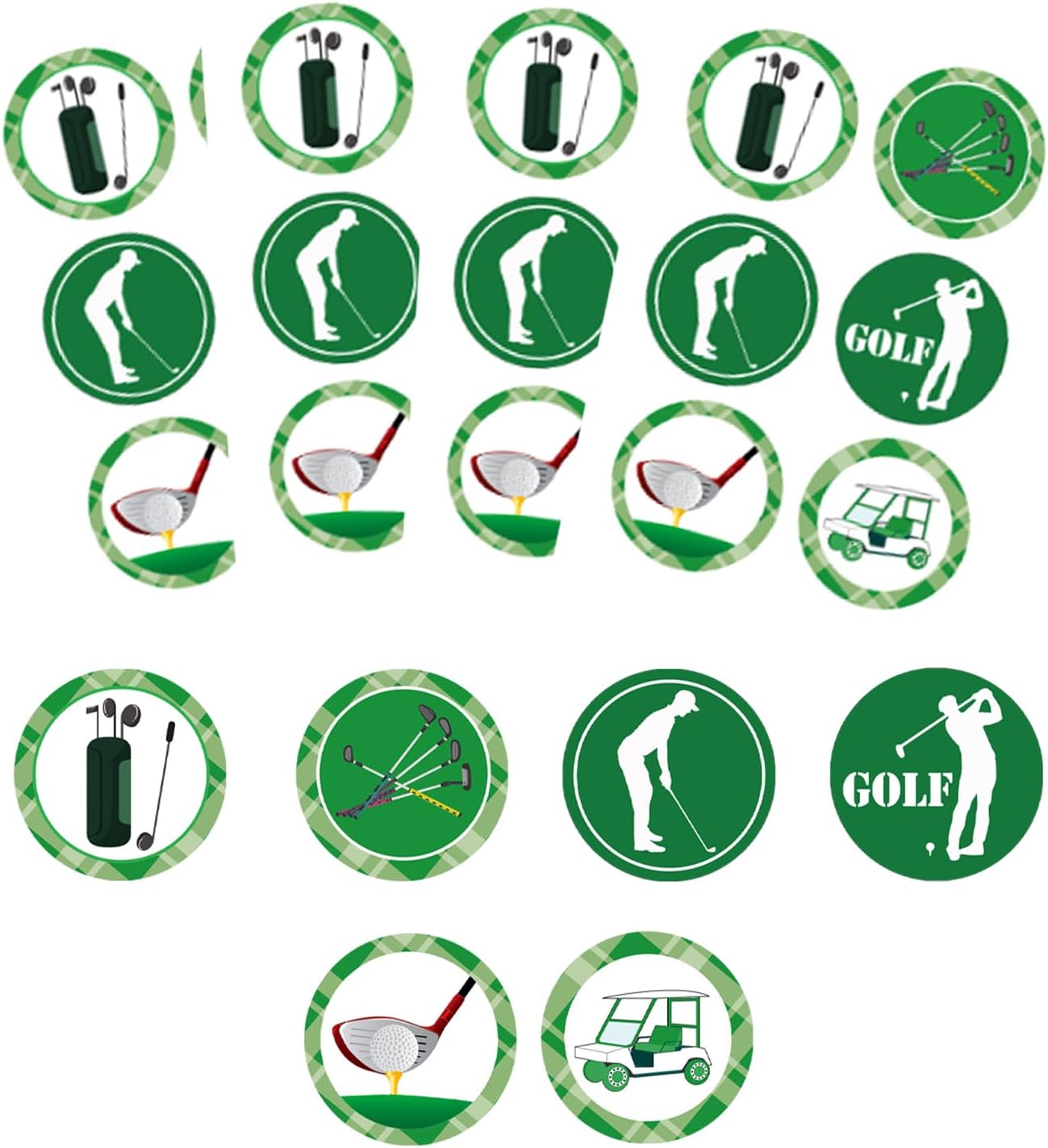 Golf Sport Stickers Themed Party Decorations Labels 2 inch - Birthday Baby Shower Retirement Party Favors Golf Labels for Scrapbooking Crafts 180 Pcs