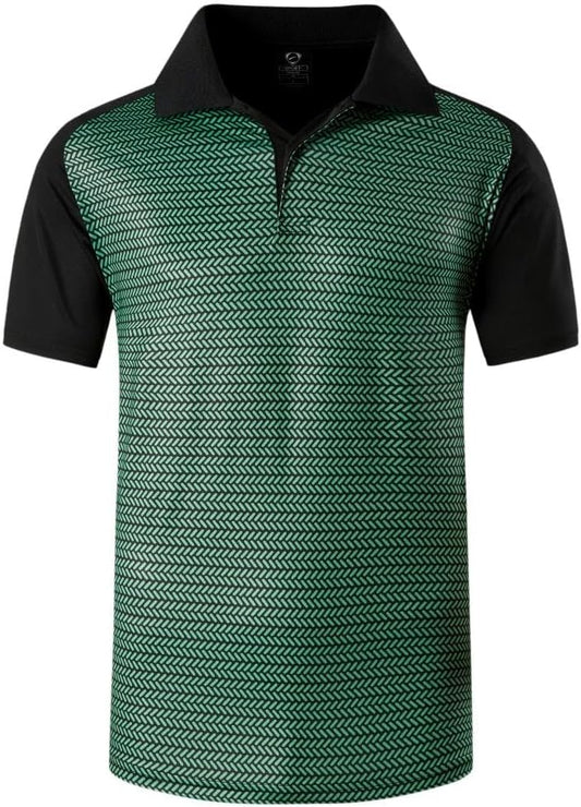 jeansian Men's Sport Outdoor Quick Dry Fit Short Sleeves Polo Tee Shirt Tshirt T-Shirt Tops Golf Tennis Bowling LSL195