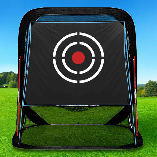 Gagalileo Golf Pop-Up Hitting Cage: 8x7x7FT Practice Net with Target Portable Backyard Garage Training for Driving Chipping Swing Beginners & Golf Enthusiasts