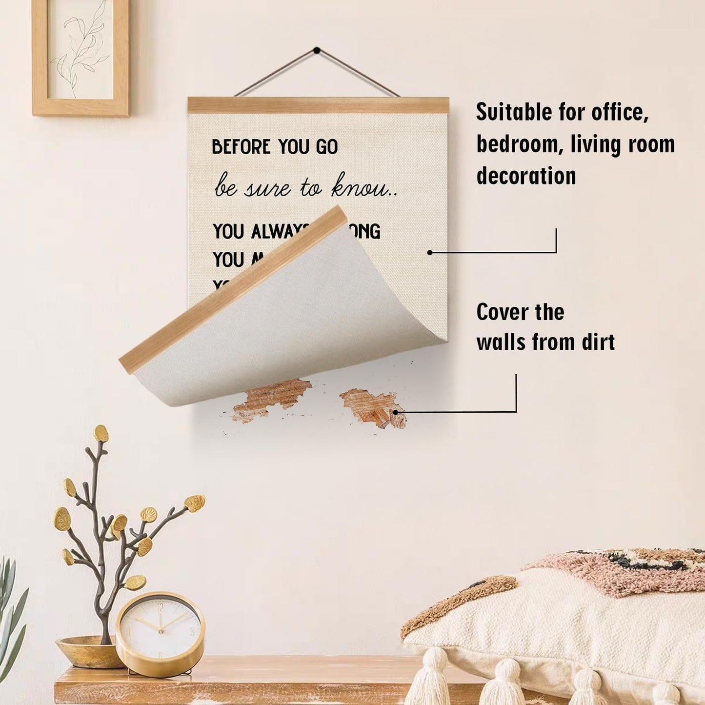 ZTGDA Inspirational Quote Hanging Wall Decor Poster, Before You Go Be Sure to Know Poster, Positive Affirmation Wall Art Decor for Kids Room Classroom Home Office