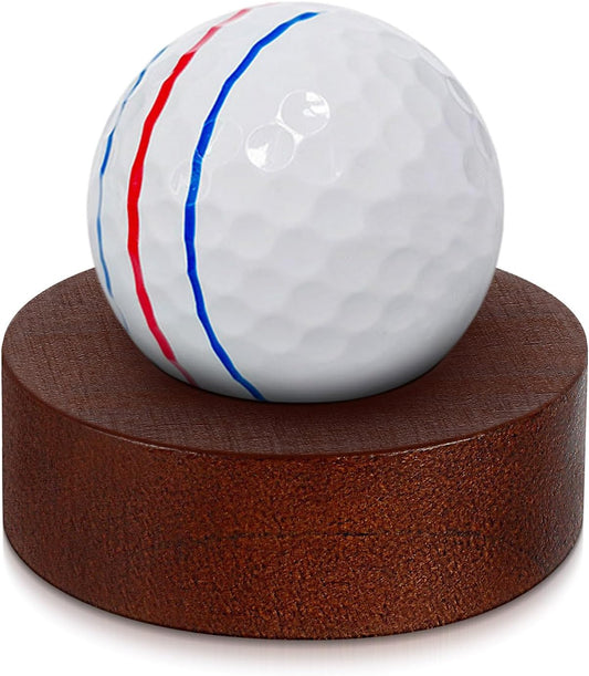 Wooden Golf Ball Display Stand 2 Inches Single Golf Ball Holder Mini Wood Display Bases Stand for Egg Stone Rock Decor