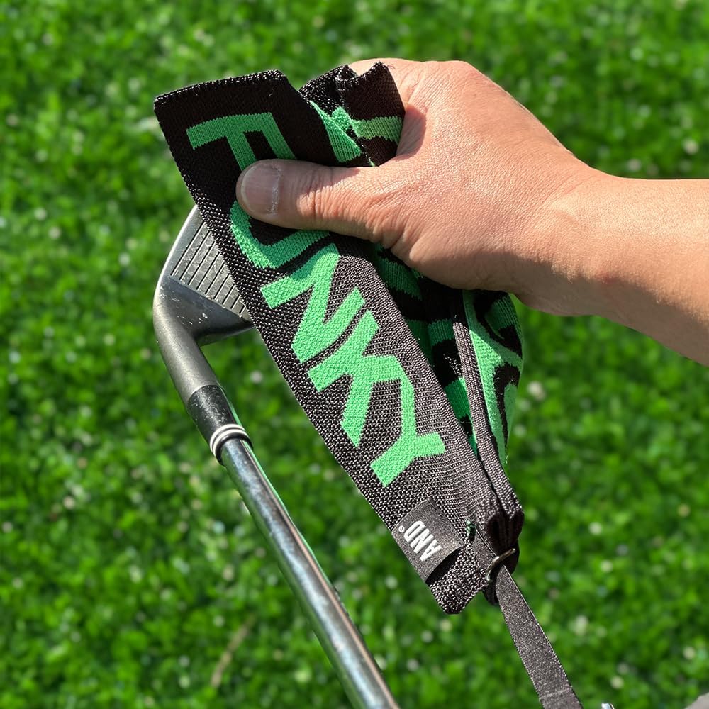 ANDGOLF Pleats Ball Towel, Use to Wash My Ball and Club, Best Choice for Golf Gifts, Embroidered Golf Towels, Clip for Bags/Pants/Skirts, Durable Elastic Band, Colorful Fashion Golf Item