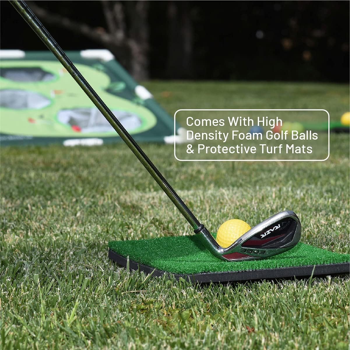 Golf Cornhole Set - Golf Yard Game - Chipping Practice Set for Both Indoors and Outdoors - Perfect Golf Gift for Men