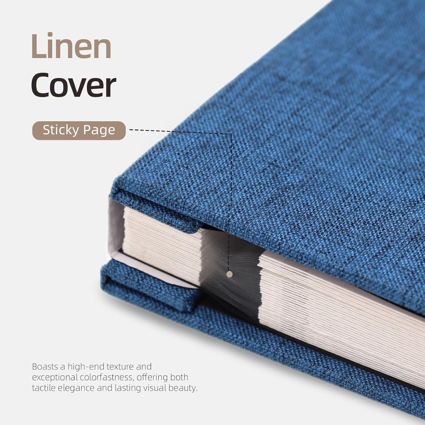 Vienrose Photo Album Self Adhesive 4x6 5x7 3x5 8x10 Scrapbook Album DIY Scrap Book with Metallic Pen 120 Pages