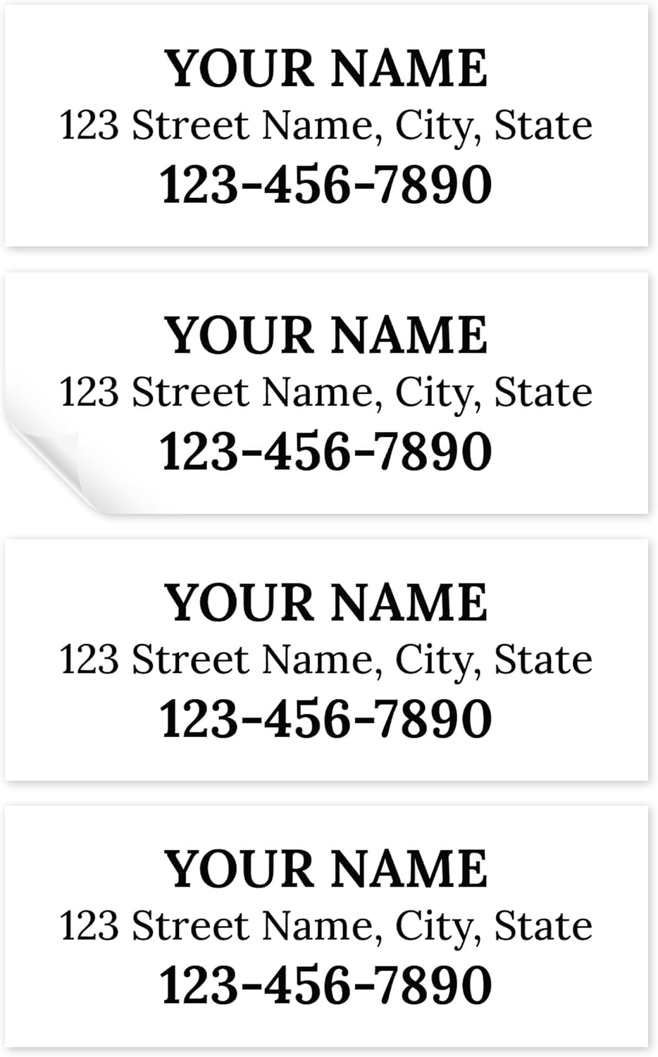 Custom White Golf Club ID Labels, Personalized Golf Club Name Sticker,0.75x2 Inches, Set of 30, 4 Mil Vinyl Decal Stickers Weather Resistant, Made in USA by My Sign Center