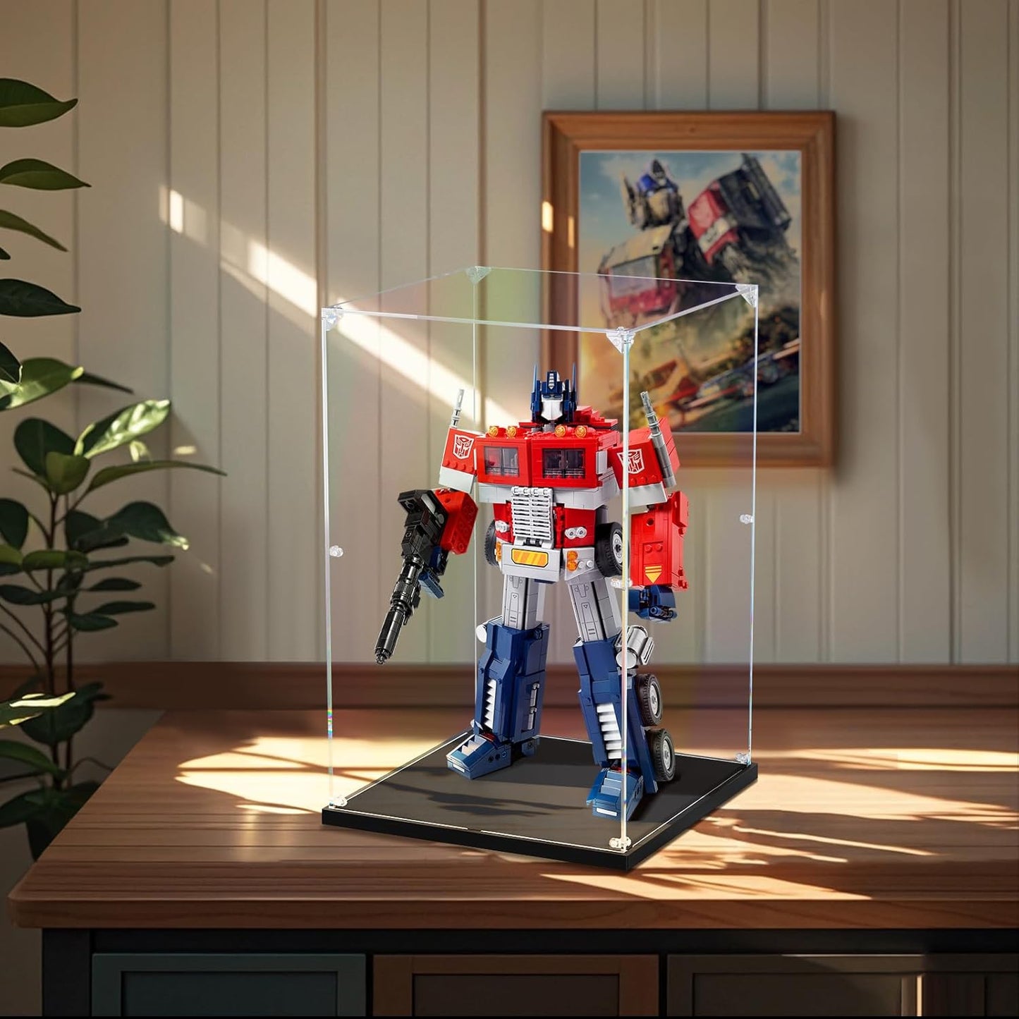 Clear Acrylic Display Case ,Self-Assemble Showcase for Collectibles, Action Figures, Dolls, Toys - Alternative Glass Box for Commemorative Gifts (7.84x7.84x15.74 inch, 20*20*40 cm)