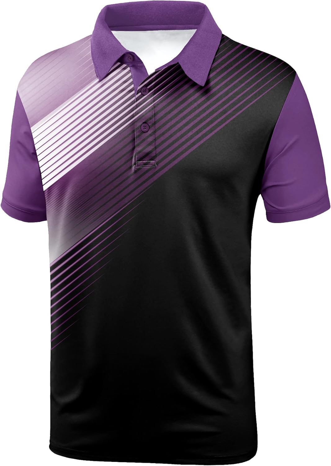 SCODI Mens Golf Shirt Moisture Wicking Performance Sport Short Sleeve Print Golf Polo Shirts for Men