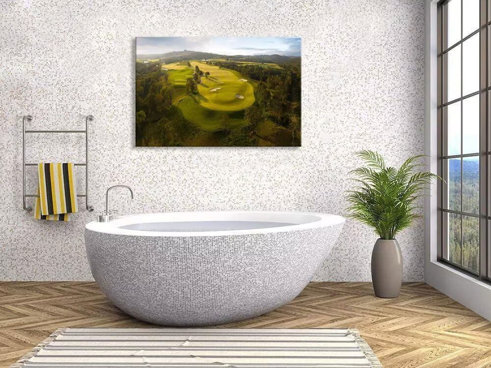 Payne's Valley Golf Course Wall Art for Living Room Bedroom Bathroom Home Decorations Payne's Valley Golf Club Picture Poster Canvas Prints Modern Artwork Framed Ready to Hang(12''H x 16''W)