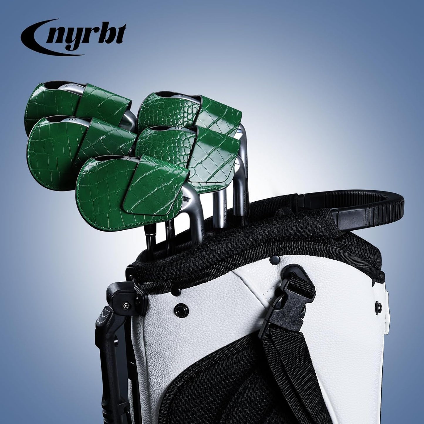 Golf Club Head Covers Set for Irons – Durable Magnetic PU Leather Protection, Universal Fit for Callaway, Ping, Taylormade, Cobra, Titleist & Most Major Brands, 5-Pack