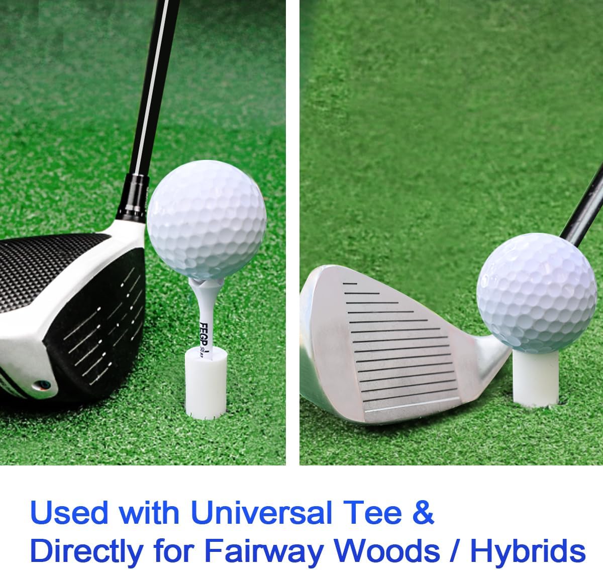 32 Pack - Premium Rubber Golf Tees for Golf Mats | Tees for Driving Range &Indoor Simulators | Golf Accessories for Indoor &Outdoor Practice, 5 Sizes Rubber Tees & Tall Plastic Golf Tees.