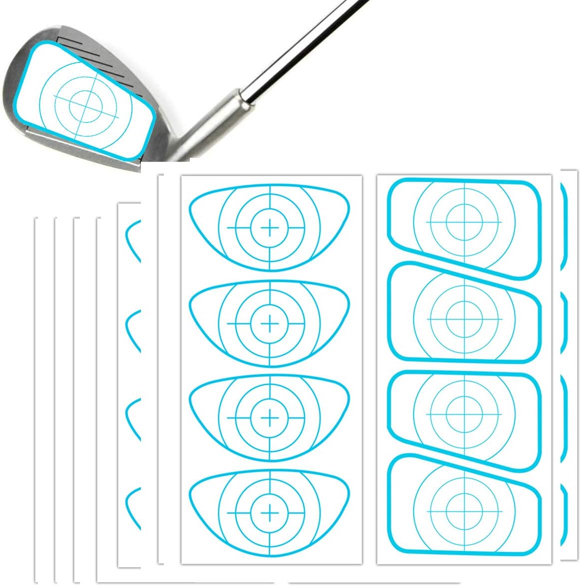 YOUOK Golf Impact Tape Labels, 200 Stickers, Driver, Iron & Wood Swing Trainer
