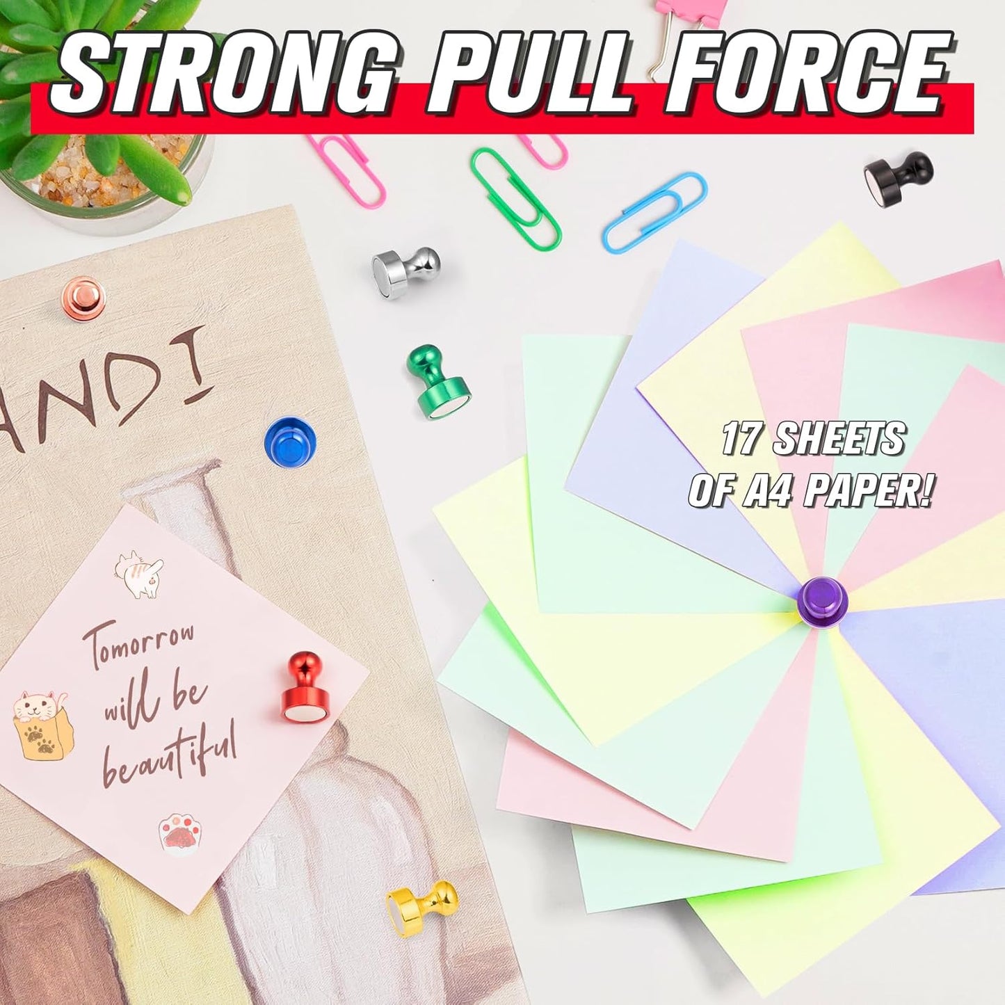 FINDMAG Magnets for Fridge, 200Pcs Black Professional Grade Neodymium Fridge Magnet, Strong Whiteboard Magnet, Ultimate Bulk Push Pins Magnets for Kitchen, Classroom, Metal Decorative, Cruise Decor