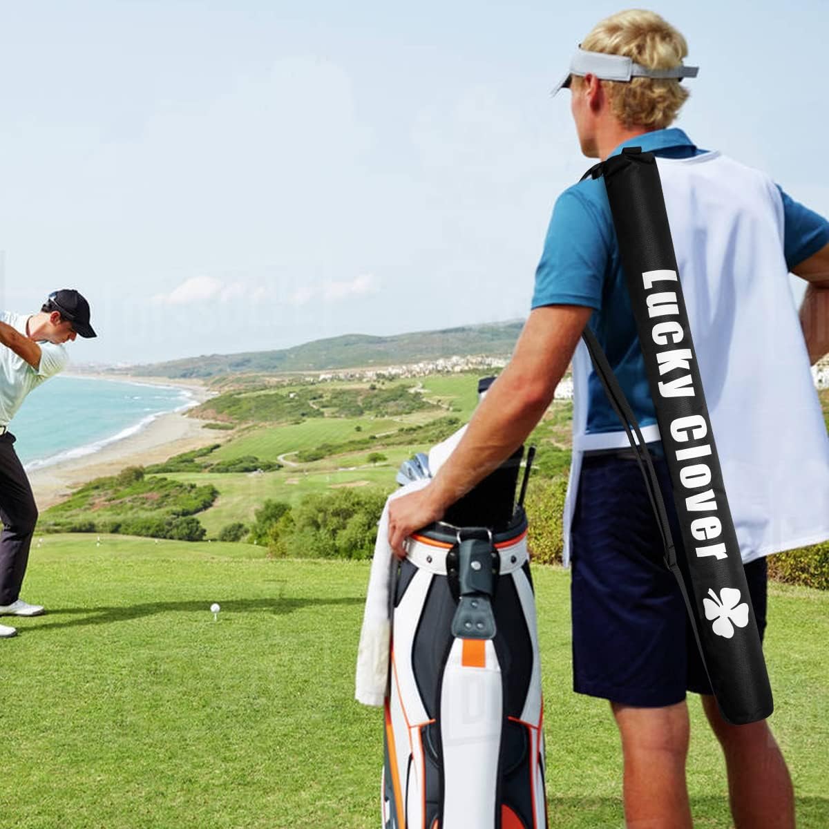 Glof Beer Sleeve for Golf Bag,7-Can Insulated Cooler Sleeve Gifts for Men,Fits in Most GolfBags Styles and Types