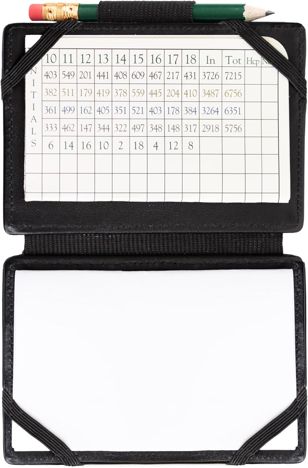 Scorecard Wallet, Notetaking, Versatile - Hold Credit Cards, Pens/Pencil, Clip (Black)