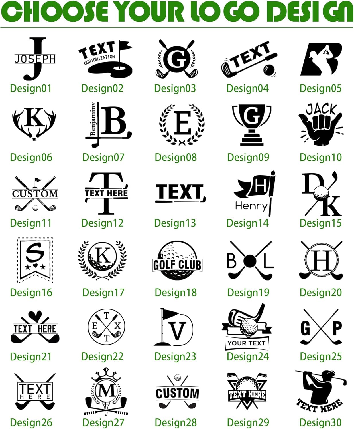 Custom Golf Ball Stamp, Personalized Golf Ball Marker Stamp, Waterproof Golf Ball Stamper with Monogram Logo Design, Golf Accessories Customized Golf Gifts