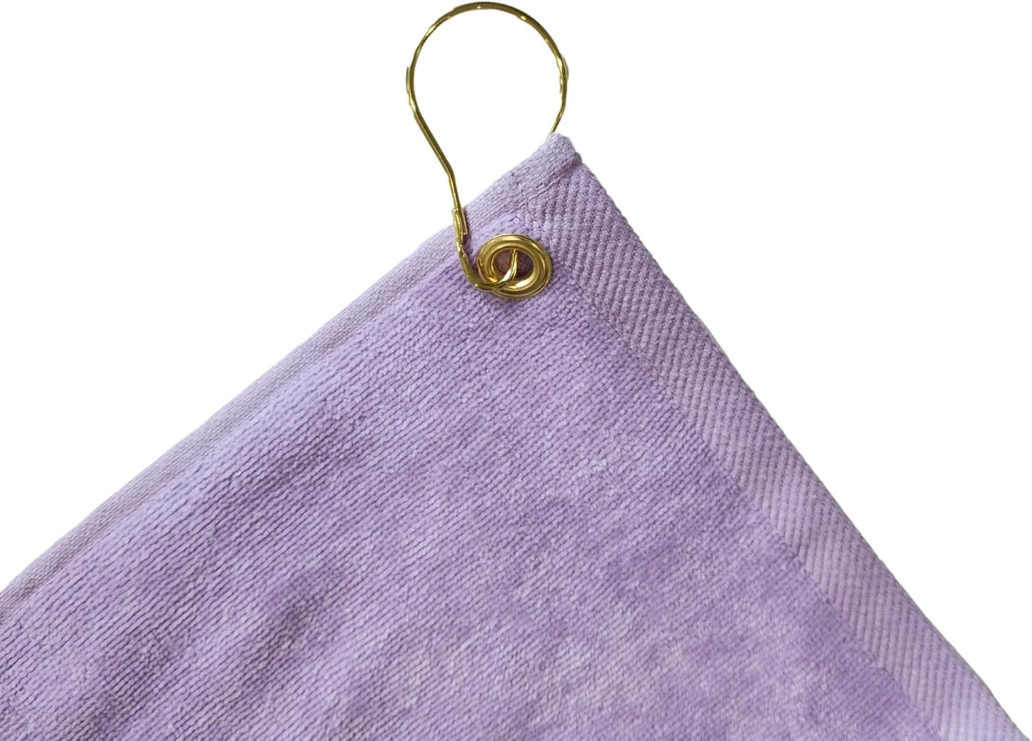 Cotton Golf Bag Towel with Clip (Lavender)