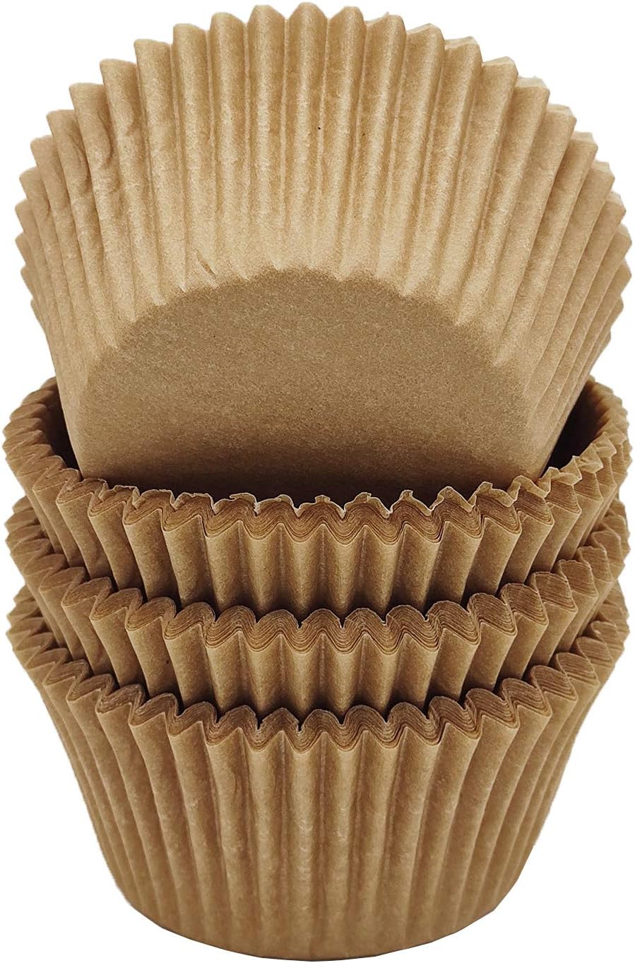 Premium Natural Greaseproof Cupcake Liners Muffin Paper Baking Cups Standard Size, 100-Count