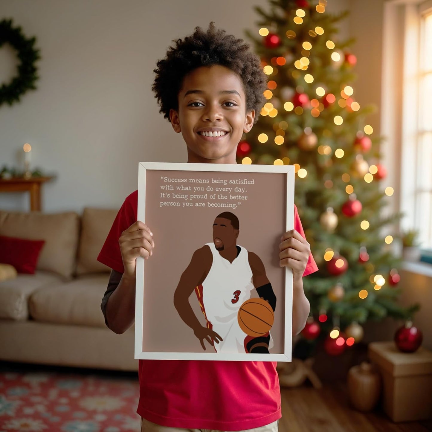 LOLUIS Motivational Basketball Superstar Hand-Drawn Artwork Sport Quote Wall Art Decorations (Unframed 8"x10", Basketball Player 11)