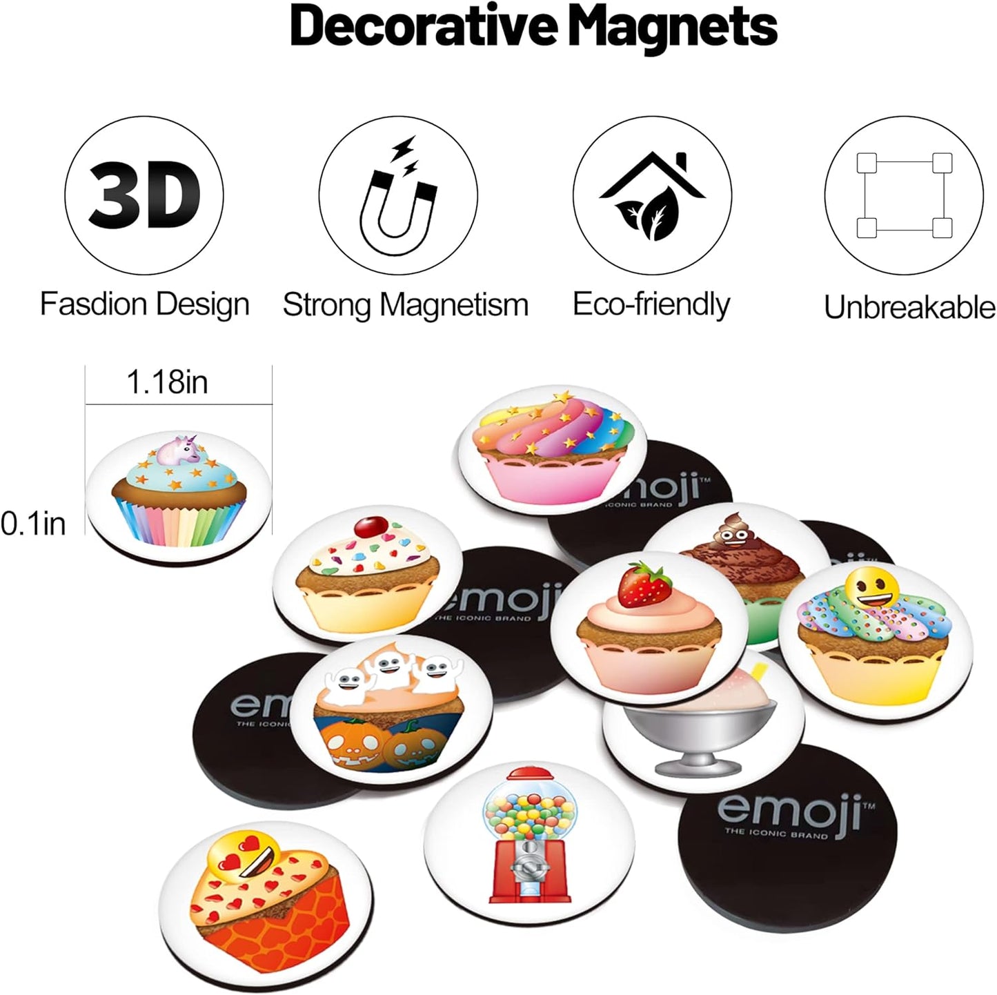 MORCART 28PCS Emoji Sweet Hours Fridge Magnets - Cute Funny Refrigerator Magnets - Whiteboard Locker Decorative Magnets - Magnets for Office and Kitchen - Gifts for Women and Men