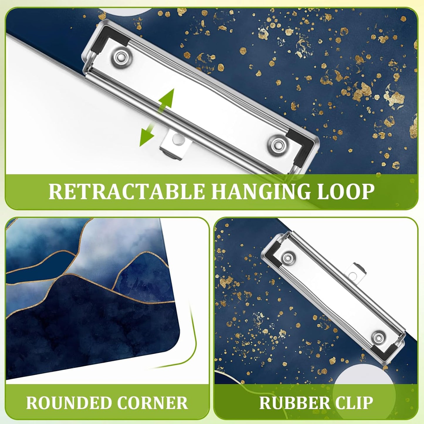 Vintage Mountain Landscape Clipboard,Decorative Acrylic Clipboard with Low Profile Metal Clip for Office,School,Teachers,Students Standard Letter Size 9x12.5