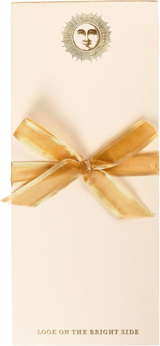 Graphique Sun Designer List Pad Luxe Collection, Gold Foil Embossed To-Do Notepad, Writing Pad with150 Pages, 4” x 9.75”