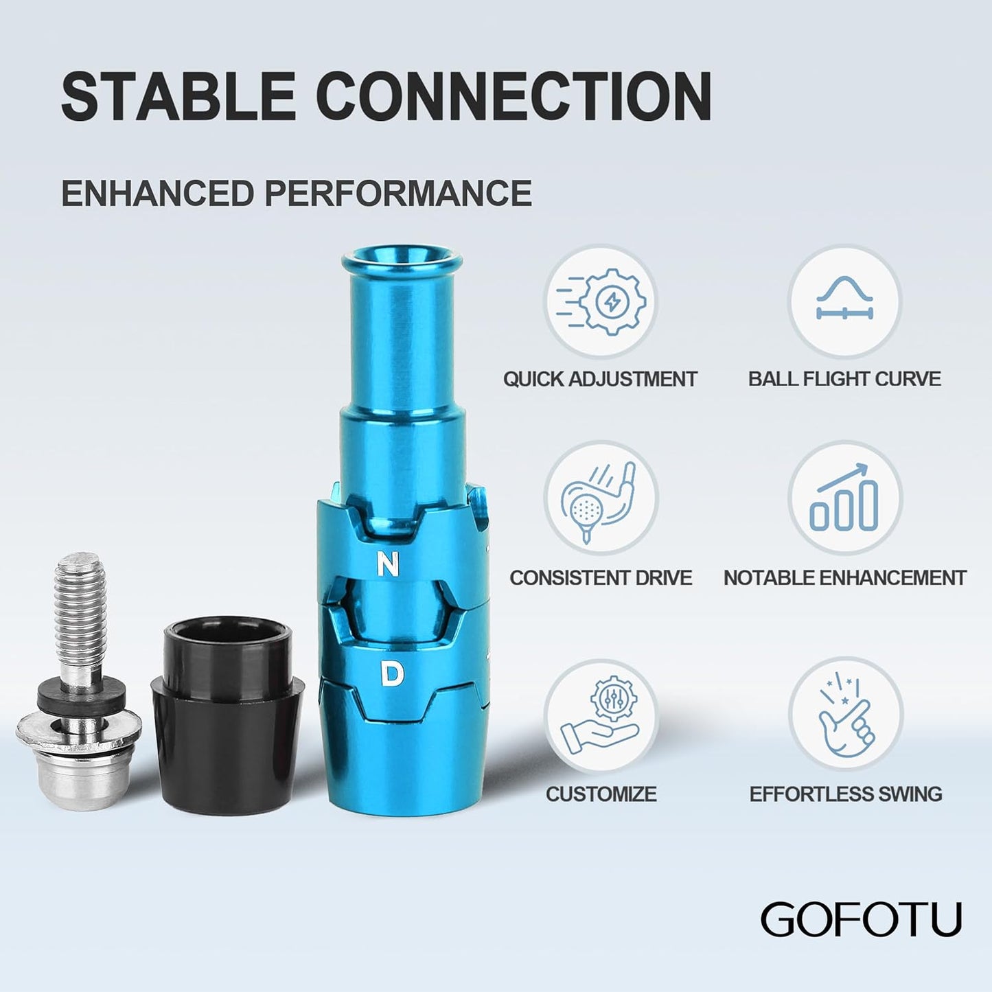 .335 Blue Shaft Adapter Sleeve Compatible with Callaway Elyte Ai Smoke Series Drivers, Paradym, Epic, Rogue ST, Great Big Bertha, MAVRIK Series,815 Drivers